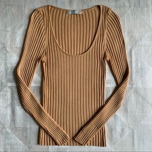 Urban Outfitters Golden Yellow Scoop Neck Sweater